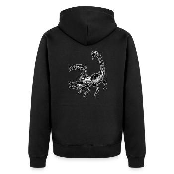 Signe du Zodiaque Horoscope Scorpion Constellation Astrologie - Veste à capuche bio Premium Unisexe - noir - Dos - Nico (187cm)