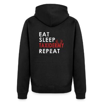 Manger Dormir Répéter Taxidermiste Animal Preperator - Veste à capuche bio Premium Unisexe - noir - Dos - Nico (187cm)