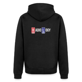 Radiologie Radiologe Mediziner Krankenhaus Arzt - Unisex Premium Bio Zip Hoodie - Schwarz - Hinten - Nico (187cm)