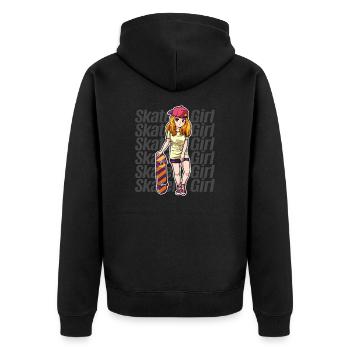 Skateboard Filles Patinage Skateboard - Veste à capuche bio Premium Unisexe - noir - Dos - Nico (187cm)