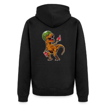 T-Rex Pastèque Dino Dinosaure Melon Été - Veste à capuche bio Premium Unisexe - noir - Dos - Nico (187cm)