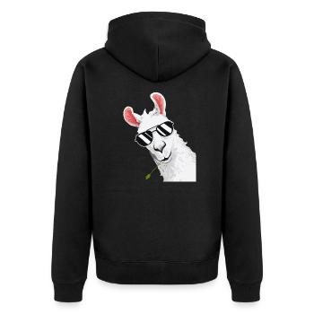 Alpaga Lama Camel Lover Llama Dictons - Veste à capuche bio Premium Unisexe - noir - Dos - Nico (187cm)