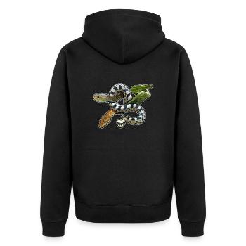 Herpétologiste Serpents Reptiles Loutre Natter - Veste à capuche bio Premium Unisexe - noir - Dos - Nico (187cm)