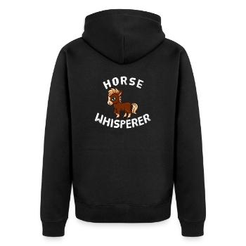 Cheval Wisperer Cheval Whisperer Cavalier de sport équestre - Veste à capuche bio Premium Unisexe - noir - Dos - Nico (187cm)
