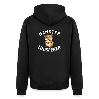 Hamster Whisperer Hamster Lovers Rongeurs Pet - Veste à capuche bio Premium Unisexe - noir - Dos - Nico (187cm)