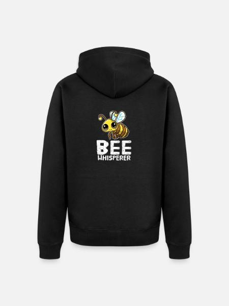 Funny Bee Lover Bee Whisperer - Unisex Premium Organic Zip Hoodie - black