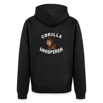 Gorilla Whisperer Singe Gorilla Whisperer Zoo Singe - Veste à capuche bio Premium Unisexe - noir - Dos - Nico (187cm)