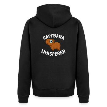 Capybara Whisperer Amoureux des animaux Capybara - Veste à capuche bio Premium Unisexe - noir - Dos - Nico (187cm)