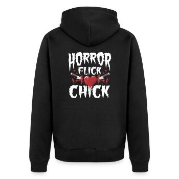 Amateurs de films d’horreur Halloween Creepy Haunted House - Veste à capuche bio Premium Unisexe - noir - Dos - Nico (187cm)