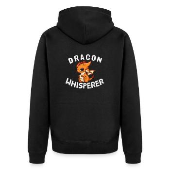 Dragon Whisperer Dragon Créatures Mythiques Conte de Fées - Veste à capuche bio Premium Unisexe - noir - Dos - Nico (187cm)