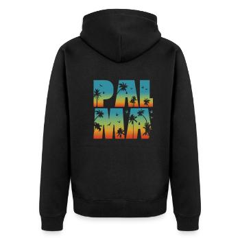 Mallorca Palma Malle Cadeau de Vacances - Veste à capuche bio Premium Unisexe - noir - Dos - Nico (187cm)