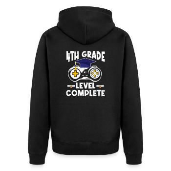 4ème classe Terminé Niveau Terminé Jeu de Joueur - Veste à capuche bio Premium Unisexe - noir - Dos - Nico (187cm)