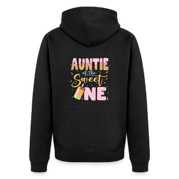 Meilleure tante Amateur de crème glacée Neveu Nièce - Veste à capuche bio Premium Unisexe - noir - Dos - Nico (187cm)