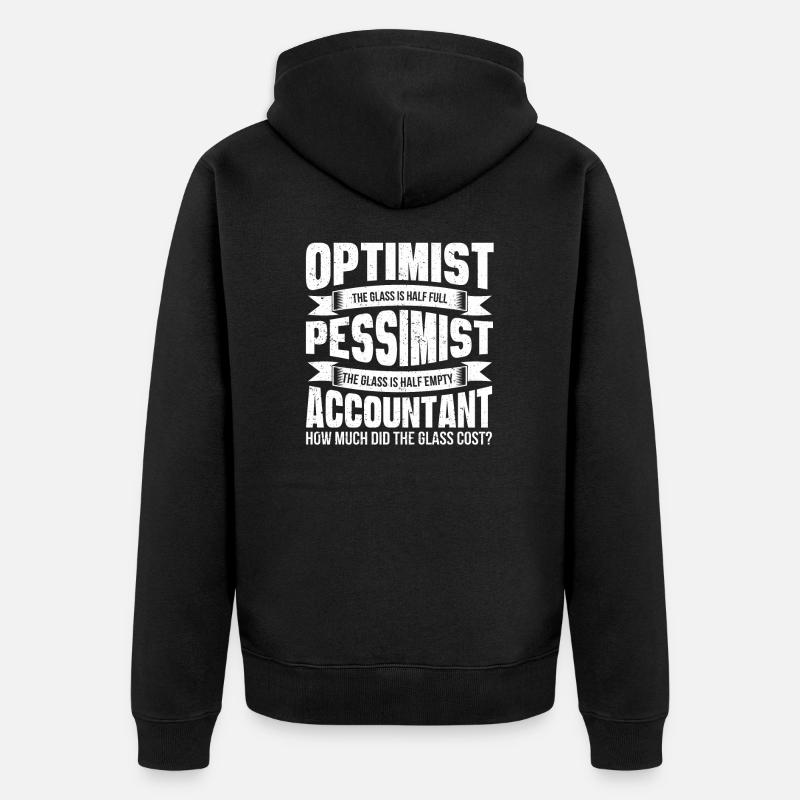 Drôles de comptables Dictons Impôts - Veste à capuche bio Premium Unisexe - noir