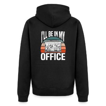 Aquarist Aquarium Fischzucht Fische Fischliebhaber - Unisex Premium Bio Zip Hoodie - Schwarz - Hinten - Nico (187cm)