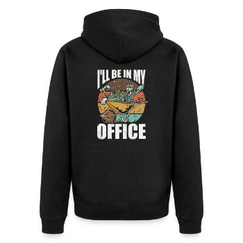 Gartenarbeit Gärtner Hobbygärtner Landschaftsbau - Unisex Premium Bio Zip Hoodie - Schwarz - Hinten - Nico (187cm)