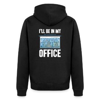 Aquarist Aquarium Fischzucht Fische Fischliebhaber - Unisex Premium Bio Zip Hoodie - Schwarz - Hinten - Nico (187cm)