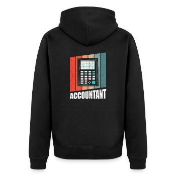 Conseils fiscaux Drôles Comptables Dictons Impôts - Veste à capuche bio Premium Unisexe - noir - Dos - Nico (187cm)