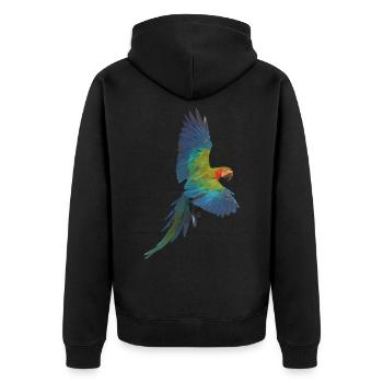 Perroquet - Veste à capuche bio Premium Unisexe - noir - Dos - Nico (187cm)