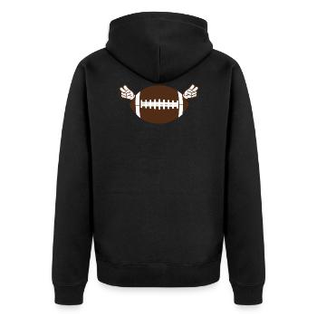 Football américain paix sans texte - Veste à capuche bio Premium Unisexe - noir - Dos - Nico (187cm)