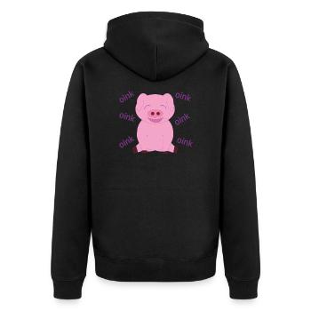 Piggy pig truie enfant - Veste à capuche bio Premium Unisexe - noir - Dos - Nico (187cm)