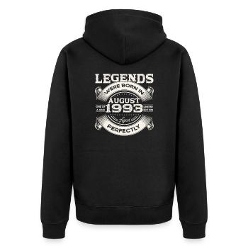 30 Birthday Men Original Août 1993 - Veste à capuche bio Premium Unisexe - noir - Dos - Nico (187cm)