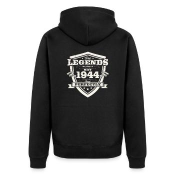 Legend May 1944 Born 1944 Birthday 1944 - Unisex Premium Organic Zip Hoodie - black - Back - Nico (187cm)