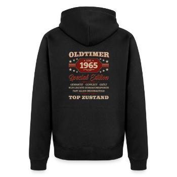 Millésime Juin 1965 Millésime 1965 40ème Anniversaire 65 - Veste à capuche bio Premium Unisexe - noir - Dos - Nico (187cm)