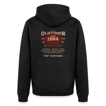 40ème Anniversaire Voiture Classique Juillet 1984 Millésime 1984 - Veste à capuche bio Premium Unisexe - noir - Dos - Nico (187cm)