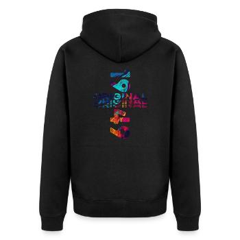 75. Geburtstag Baujahr 1949 Jahrgang 1949 Original - Unisex Premium Bio Zip Hoodie - Schwarz - Hinten - Nico (187cm)