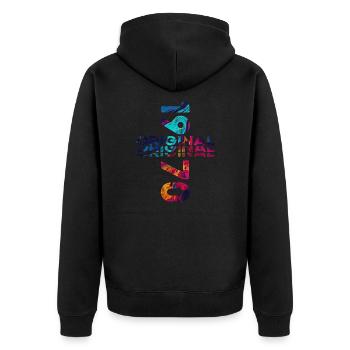 55th Birthday Year 1970 Vintage 1970 Original - Unisex Premium Organic Zip Hoodie - black - Back - Nico (187cm)