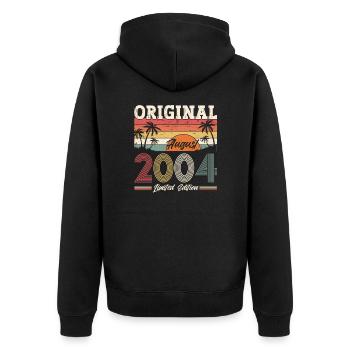 20ème Anniversaire Original Août 2004 Millésime 2004 - Veste à capuche bio Premium Unisexe - noir - Dos - Nico (187cm)