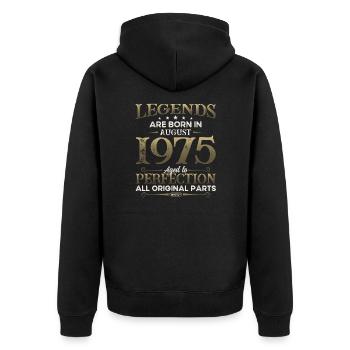 50ème Anniversaire Original Août 1975 Millésime 1975 - Veste à capuche bio Premium Unisexe - noir - Dos - Nico (187cm)