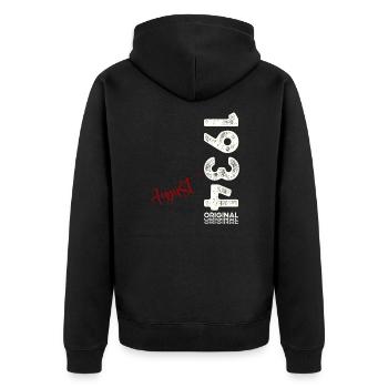 90th Birthday Original August 1934 Born 1934 - Unisex Premium Organic Zip Hoodie - black - Back - Nico (187cm)