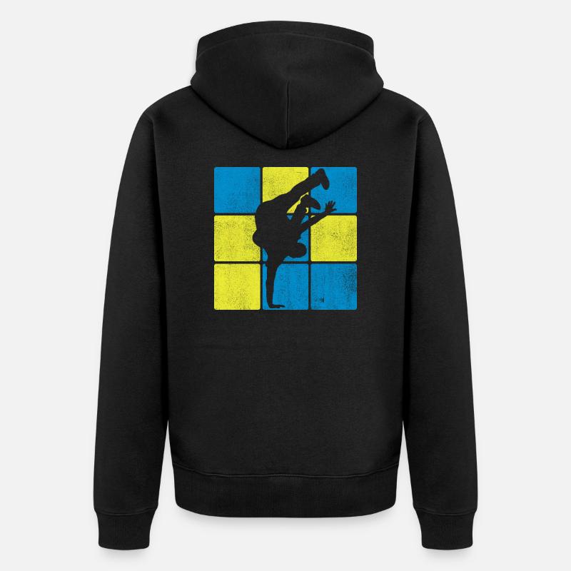 Breakdance Handstand - Unisex Premium Bio Zip Hoodie - Schwarz