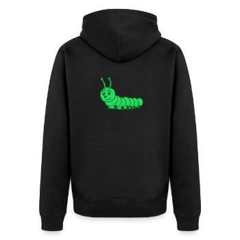 Chenille - Veste à capuche bio Premium Unisexe - noir - Dos - Nico (187cm)