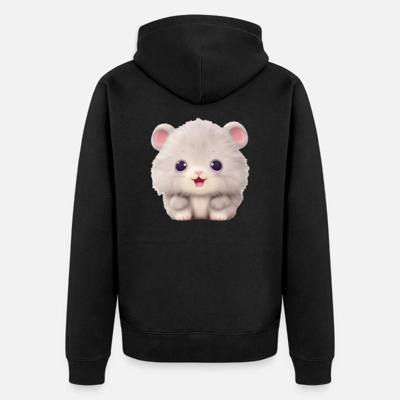 Animal mignon - Veste à capuche bio Premium Unisexe - noir
