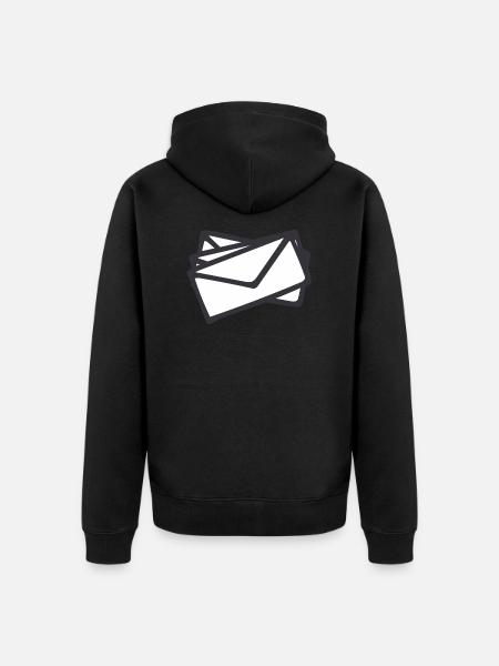 Letters - Unisex Premium Organic Zip Hoodie - black
