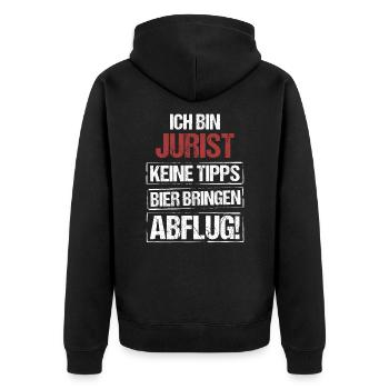 Je suis avocat, apportez de la bière et partez - Veste à capuche bio Premium Unisexe - noir - Dos - Nico (187cm)