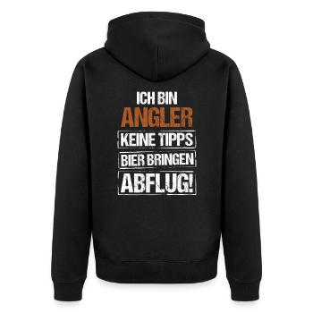 Je suis pêcheur à la ligne - apportez de la bière et décollez - Veste à capuche bio Premium Unisexe - noir - Dos - Nico (187cm)