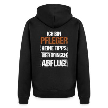 Je suis infirmière - apporte de la bière et pars - Veste à capuche bio Premium Unisexe - noir - Dos - Nico (187cm)