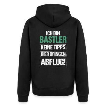 Je suis un amateur - apporte de la bière et décolle - Veste à capuche bio Premium Unisexe - noir - Dos - Nico (187cm)