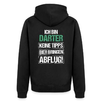 I’m Darter - Apportez de la bière et partez - Veste à capuche bio Premium Unisexe - noir - Dos - Nico (187cm)