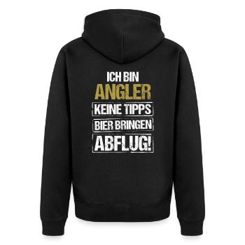 Je suis pêcheur - apporte de la bière et décolle - Veste à capuche bio Premium Unisexe - noir - Dos - Nico (187cm)