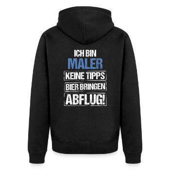 Je suis peintre - apportez de la bière et partez - Veste à capuche bio Premium Unisexe - noir - Dos - Nico (187cm)