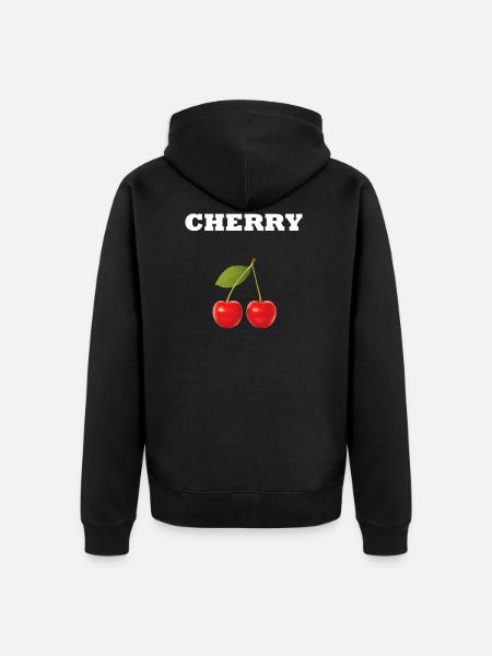 CHERRY STYLE - Unisex Premium Organic Zip Hoodie - black