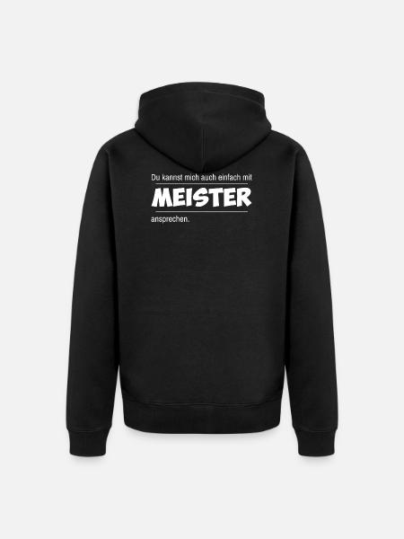 master - Unisex Premium Organic Zip Hoodie - black