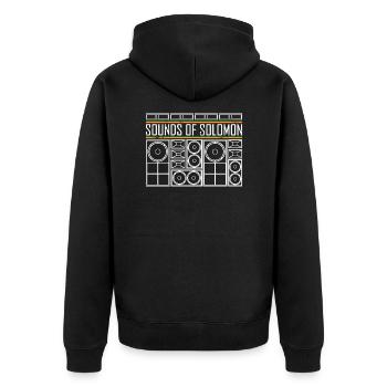 Roots Reggae Sounds of Solomon - Veste à capuche bio Premium Unisexe - noir - Dos - Nico (187cm)