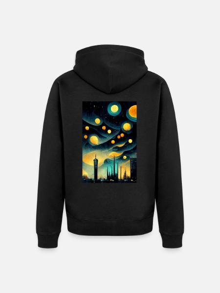The Star-Rich Future - Unisex Premium Organic Zip Hoodie - black