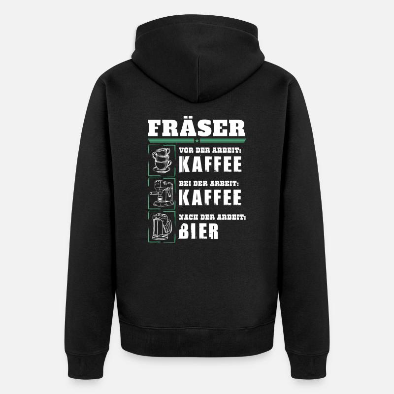 Mon quotidien de meunier - Veste à capuche bio Premium Unisexe - noir